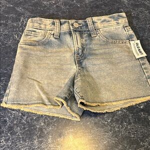 Old Navy Blue Casual Denim Shorts with Frayed Hem